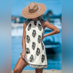 Coastal breeze boho mini dress from CUPSHE.  Sz Small.  New with tags!